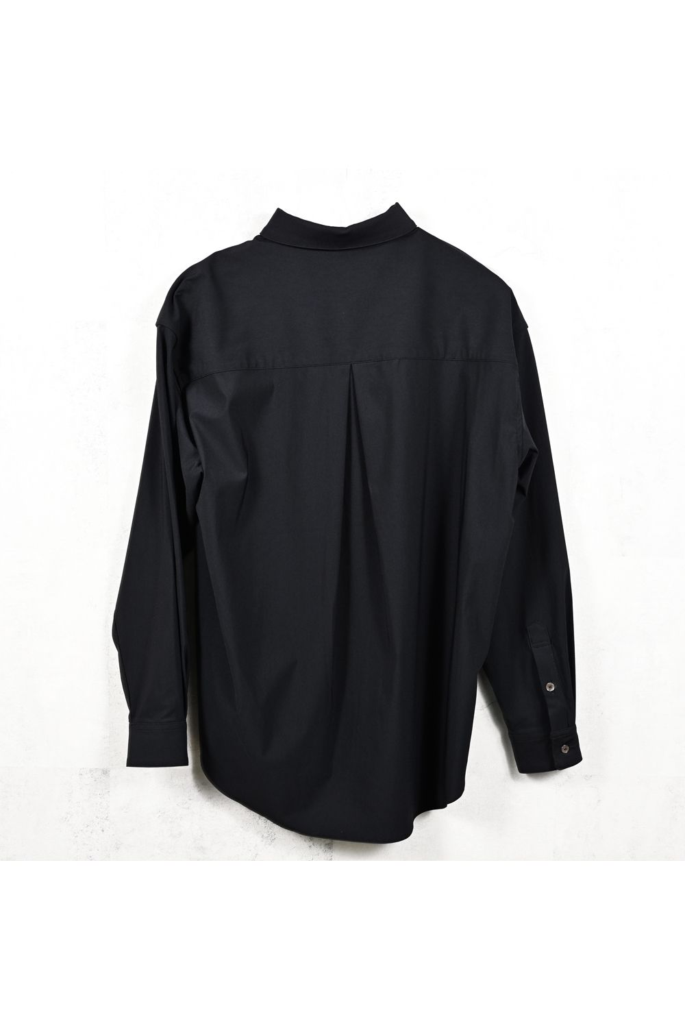 NYLON JACK SHIRTS / 高機能ナイロンマイクロファイバー Aラインシルエット ジャックシャツ (ブラック)