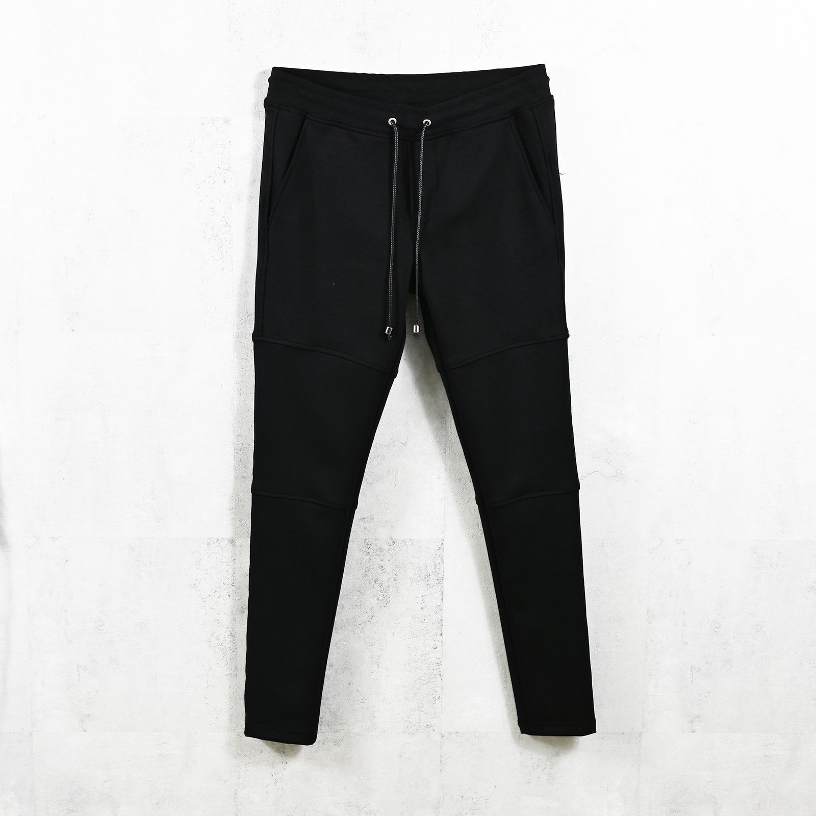 SLASH PT / ダンボールニット スキニーイージーパンツ ブラック (9月中旬入荷予定)