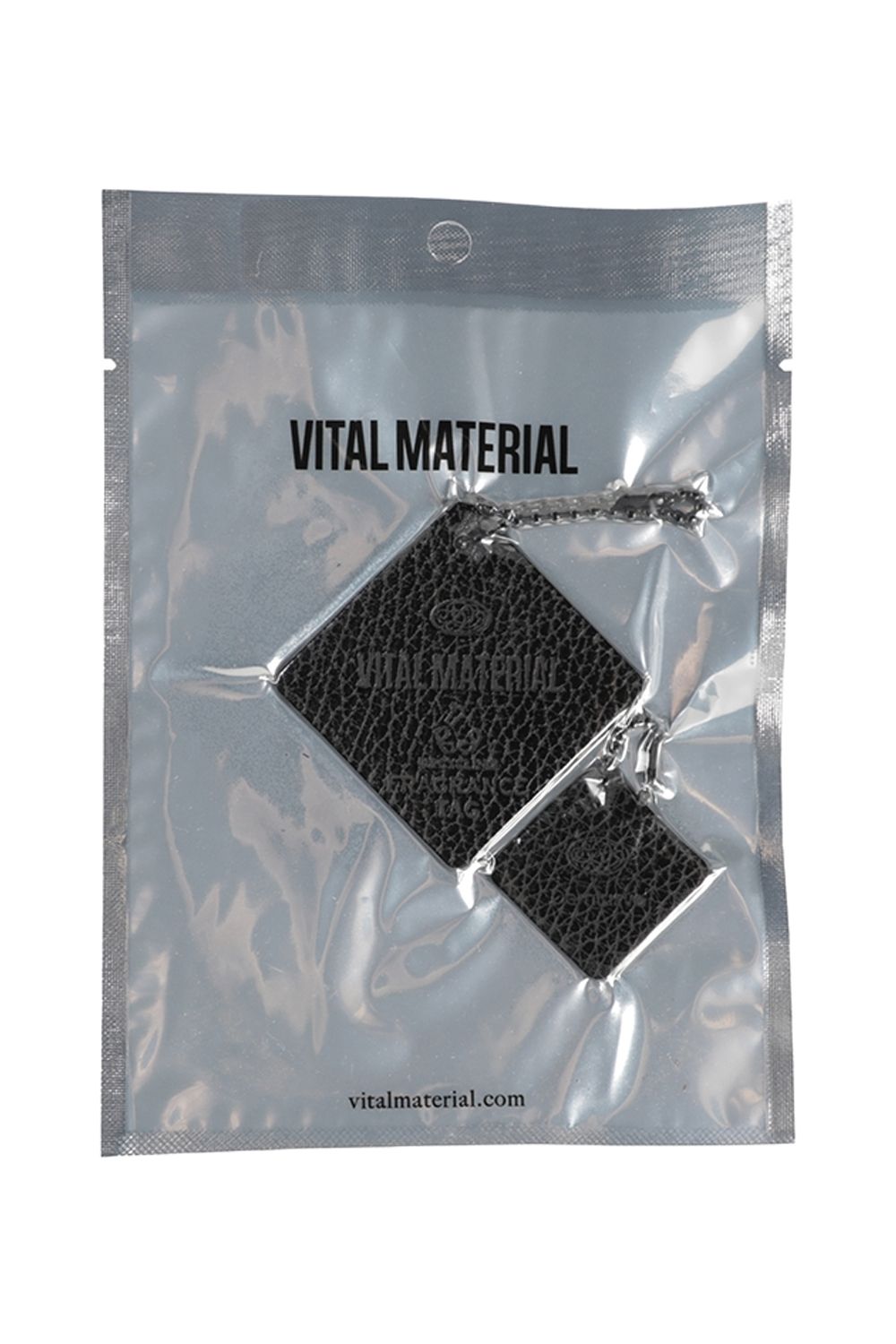 【残り1点】 DEMIU  /  VITAL MATERIAL FRAGRANCE TAG / フレグランスタグ アップサイクルレザー ブラック / ブラック