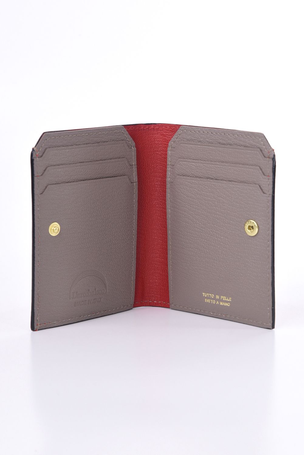 【残り1点】 CARD WALLET / LA501GT ゴートレザー 二つ折りスマートカードウォレット レッド / トルトラ