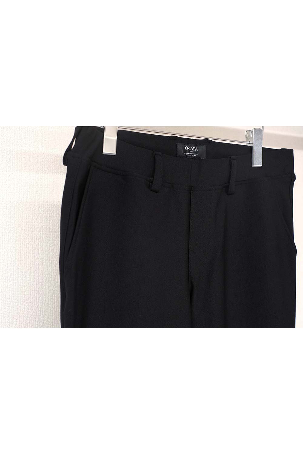 SL EASY PANTS / スラックス型 テーパード イージーパンツ ブラック