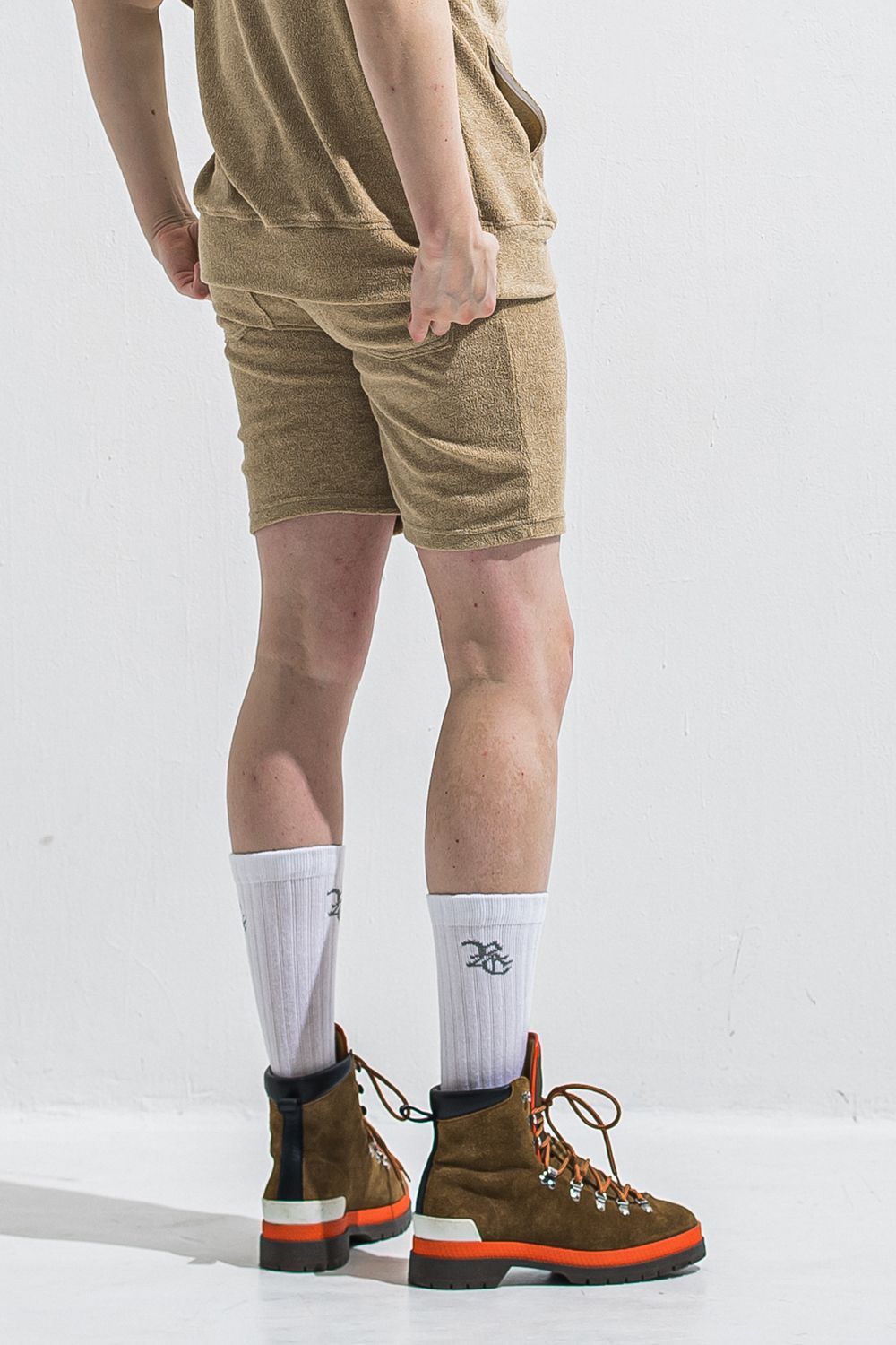 VINTAGE PILE SHORTS / パイル生地 ヴィンテージ風 ショートパンツ (ベージュ) (5月中旬入荷予定) ※オーダー締切:2月15日(日)18時