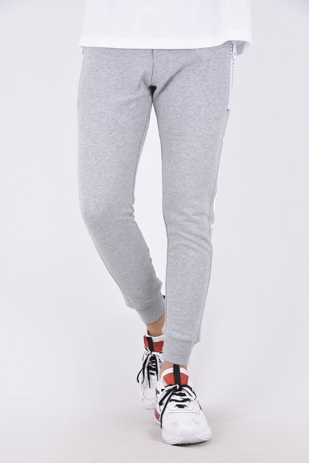 SIDE LOGO BIG ZIPPER JOGGER  / ビッグファスナー サイドロゴ スウェット パンツ グレー