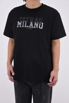 INIGO (イニゴ) / フロントロゴ クルーネック Tシャツ ブラック