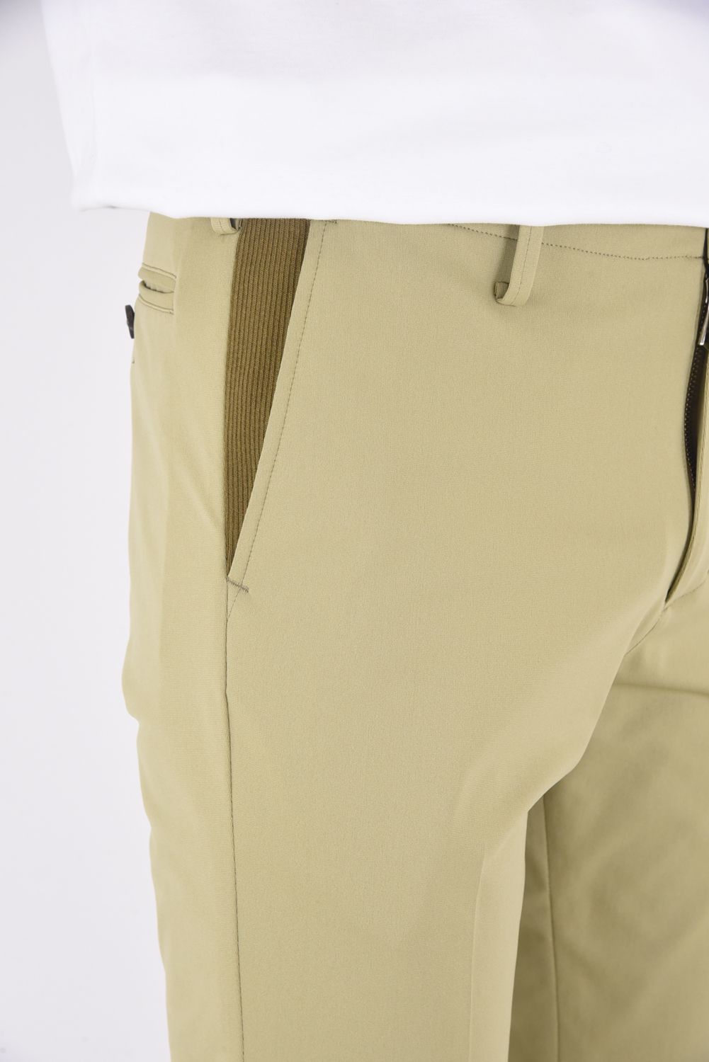 RIB SLACKS / 定番 リブ スラックスパンツ ベージュ