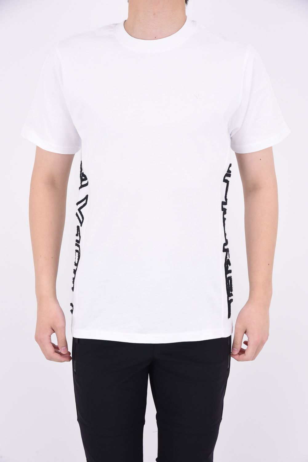 SAGARA EMBROIDERY T-SHIRTS / サガラ刺繍 サイドロゴ 半袖Tシャツ ホワイト