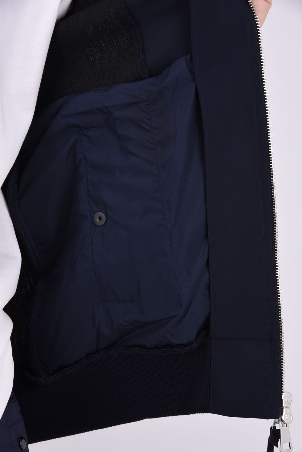 【26AW】 JUAN / ハイブリッド ジップアップパーカー (ブルーネイビー)