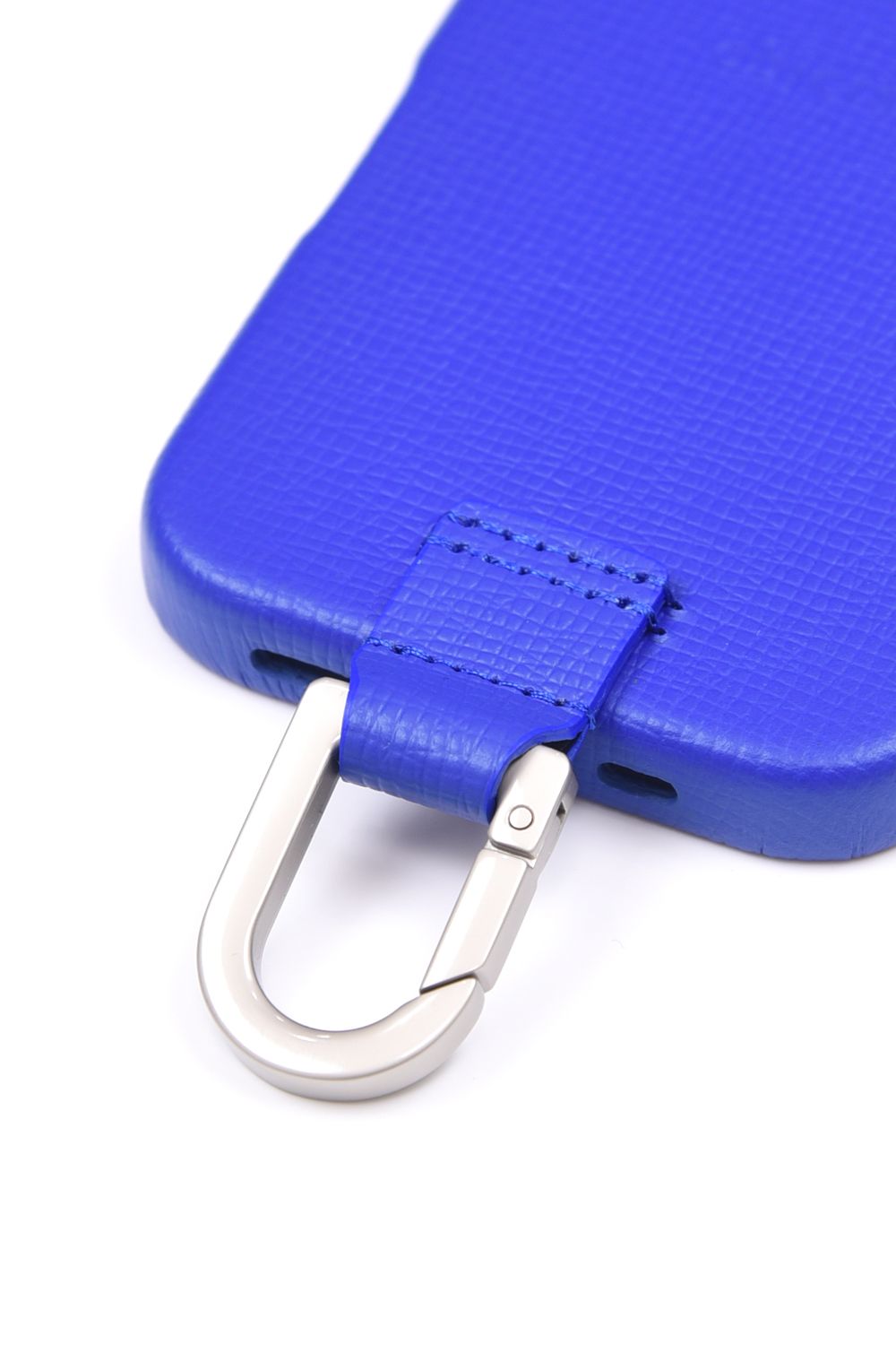 CARABINER-CASE / カラビナ付 iPhone レザーケース (ラピスブルー)