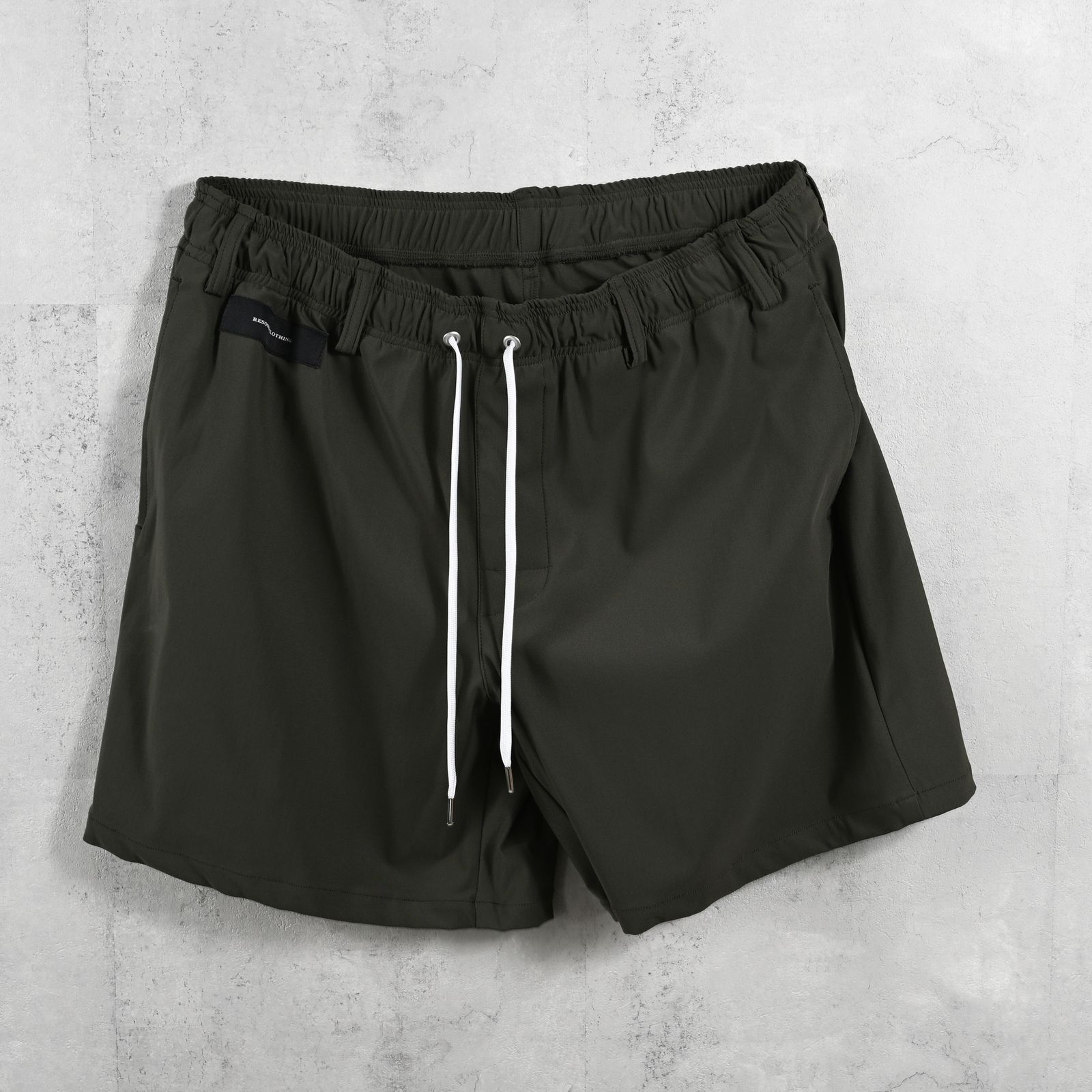 TV NYLON SHORTS / ナイロンマイクロファイバー ルーズフィット ショートパンツ カーキ