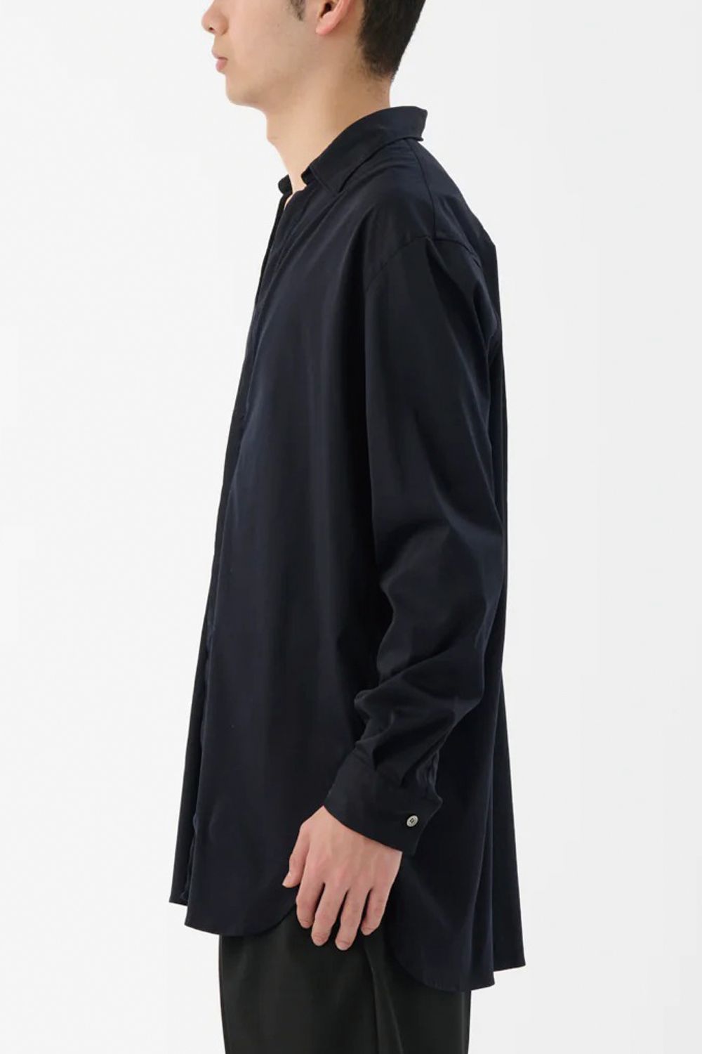 COTTON SMOOTH / コットンスムース スキッパーシャツ (ネイビー)