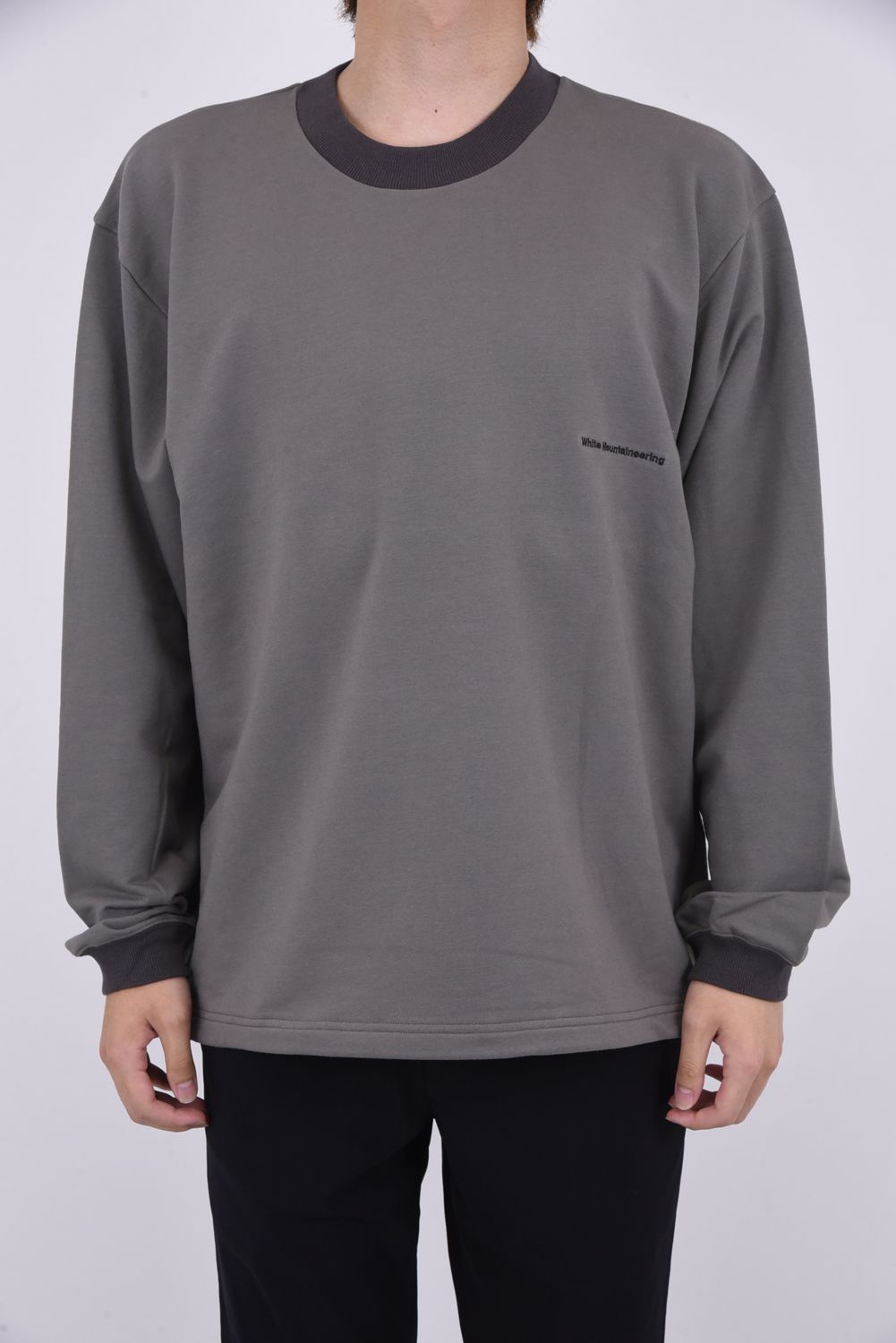 HEM DRAW CORD CREWNECK SWEAT SHIRT / アレンジヘムコード ライト裏毛 スウェットプルオーバー グレー