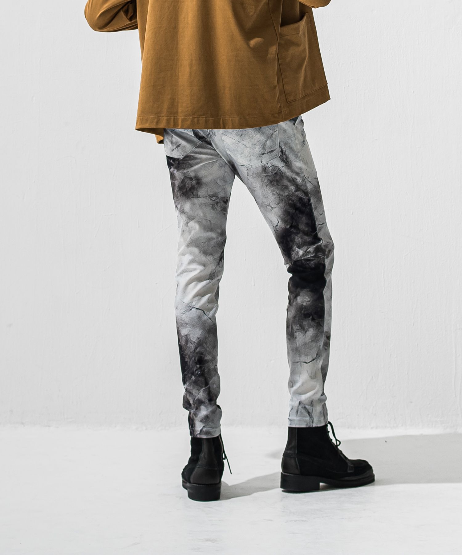 CHRIS EASY TUCK PANTS / ハイテンショントリコット スラックスイージータックパンツ (マーブルホワイト) (1月上旬入荷予定) ※オーダー締切:9月7日(月)17時