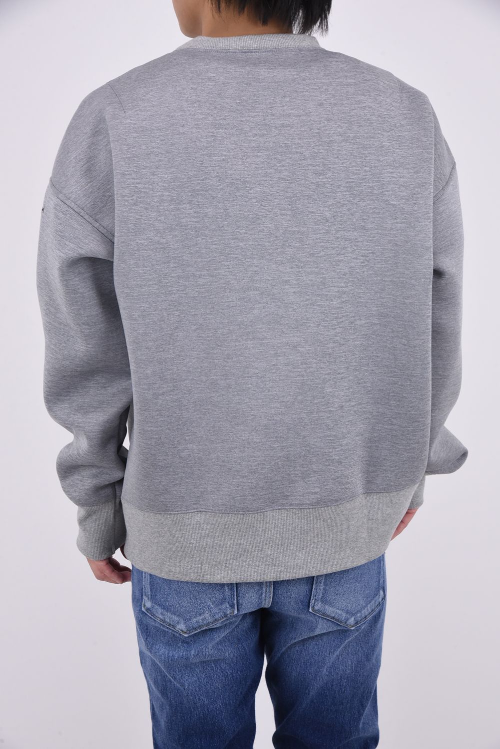 HD NOTHING drop trainer / ダンボール素材 メッセージロゴプリント ルーズフィット トレーナー グレー