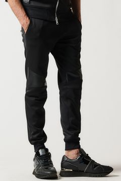 BIKER RIB PANTS / スキューバ ダブルジャージ バイカー リブパンツ ブラック