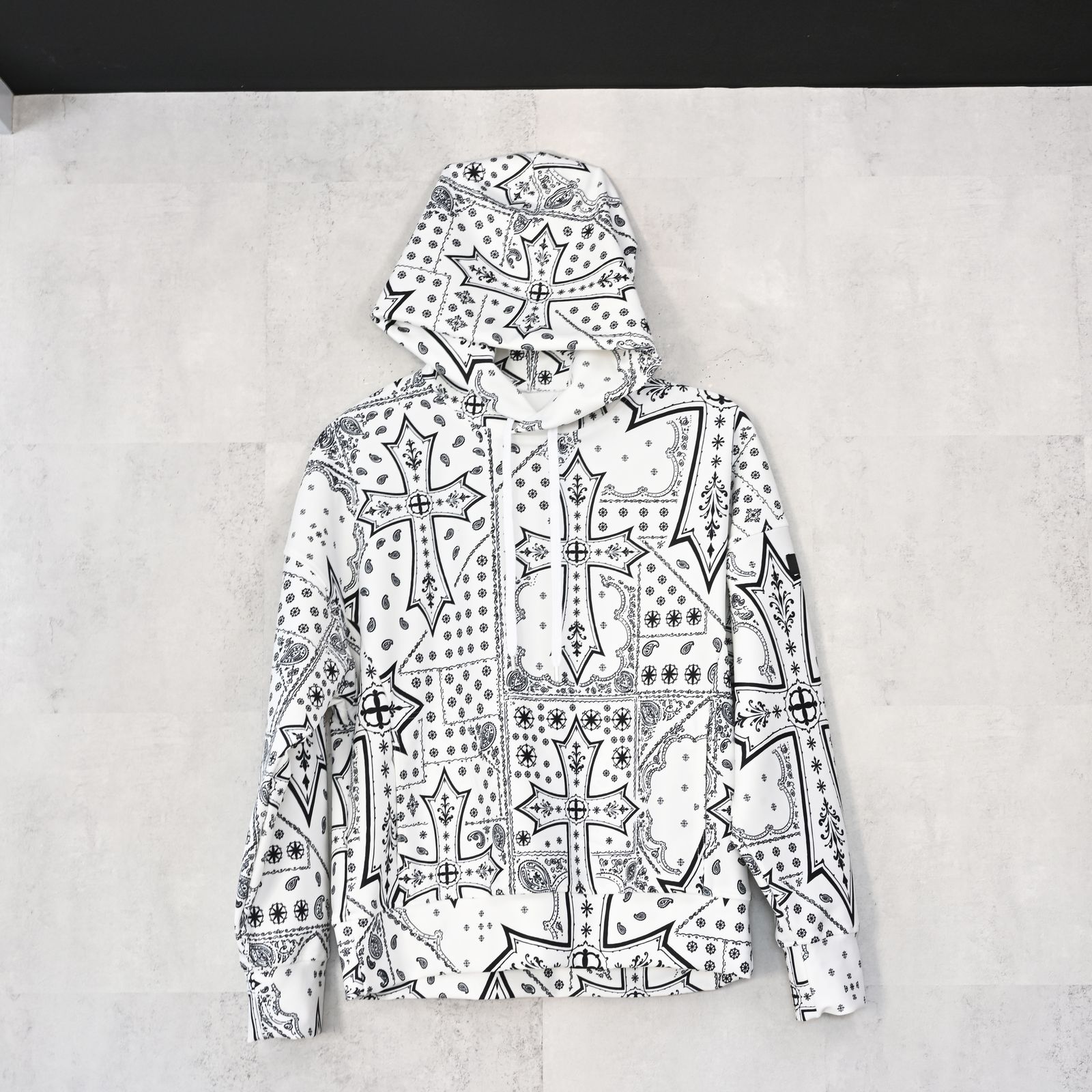 OVER HOODIE / トリコット オーバーパーカー (クロスホワイト) (1月上旬入荷予定) ※オーダー締切:9月7日(月)17時