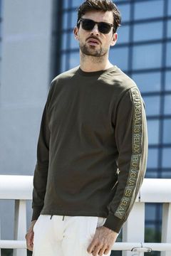 TAPE LOGO LONG T-SHIRT / テープロゴ ロングスリーブ (カーキ)