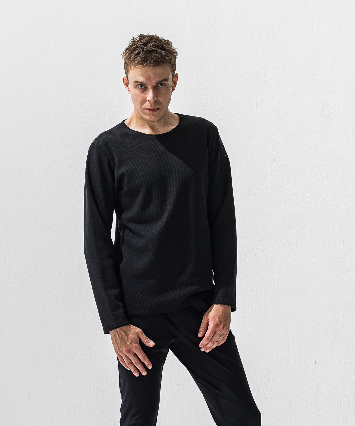 VELOURS FLEECE NEO THERMAL / 裏起毛 ベロアフリース カットオフサーマル (ブラック) (10月下旬入荷予定) ※オーダー締切:9月7日(月)17時