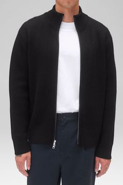 【国内正規品】 MERINO RIB VINNIE TRACK JACKET / メリノウール トラックジャケット ブラック