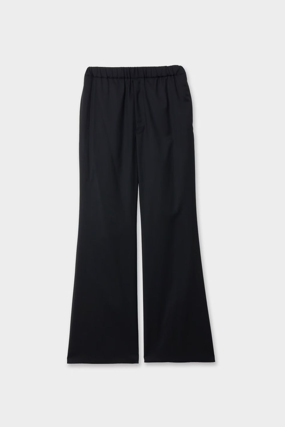TWILL SOFT FLARE PANTS / ツイル ソフトフレアパンツ (ブラック) (8月下旬~9月上旬）