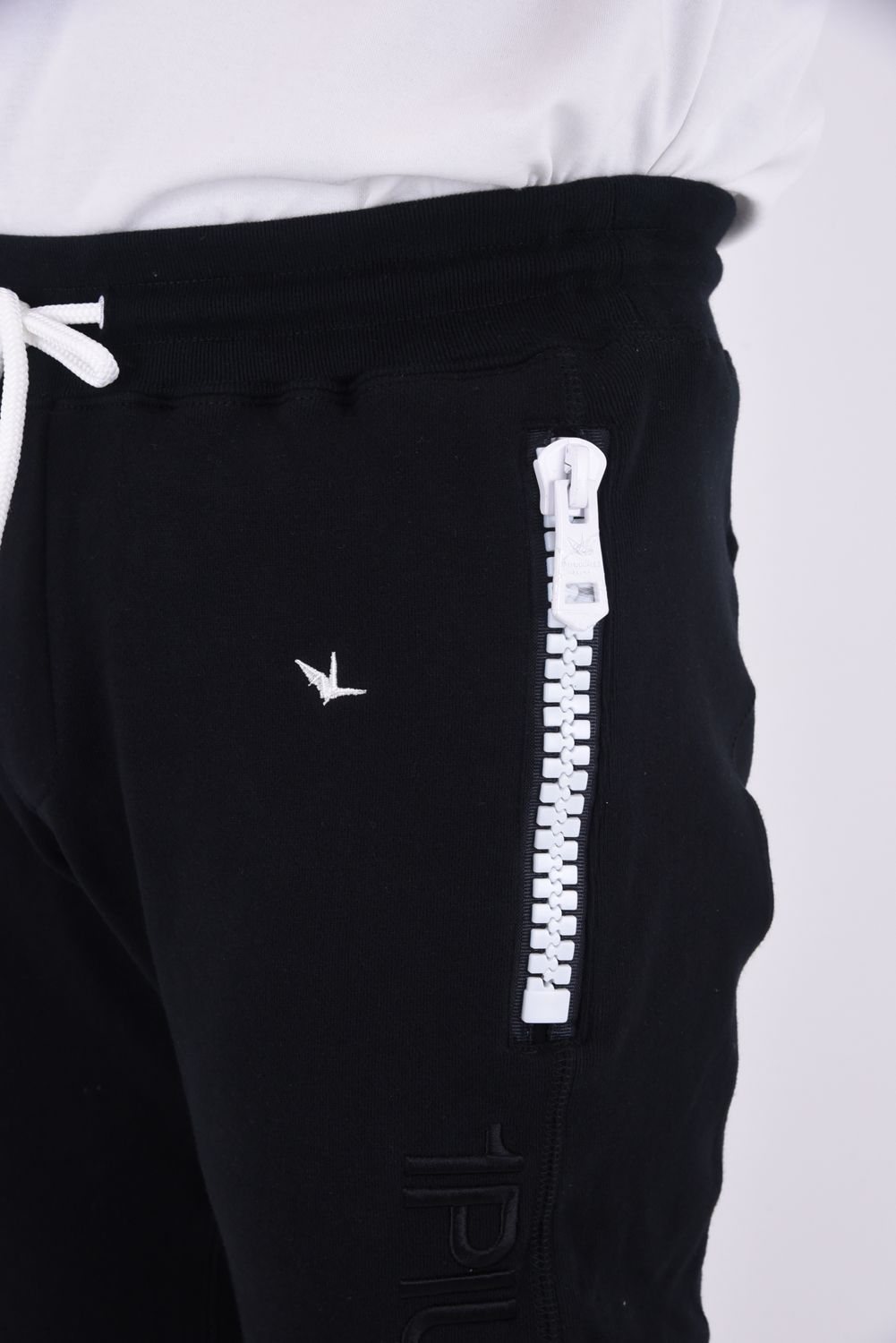 BIG ZIP VERTICAL LOGO PANTS / ビッグジップ バーティカル ロゴパンツ ブラック
