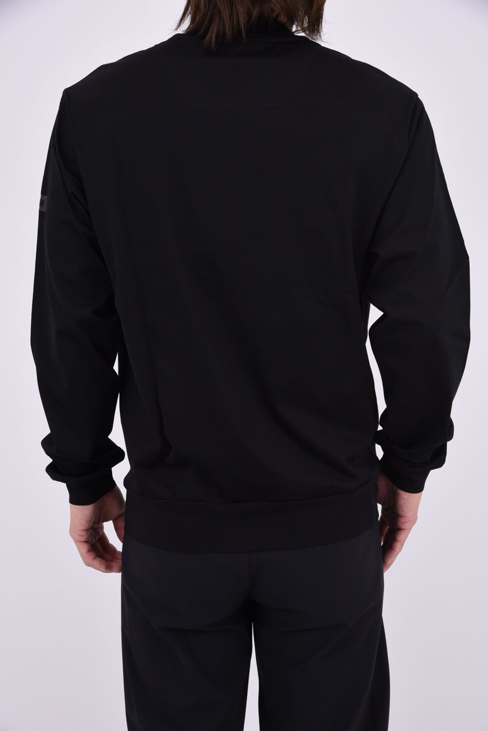 【26AW】 NUBY MOCK SLEEVE / ワンポイントロゴ モックネックTシャツ (ブラック)