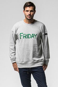 FRAIDAY OLD LOGO VELOURS FLEECE TRAINER / 裏ベロアフリース ロゴ ロングスリーブ トレーナー (グレー) (11月上旬入荷予定) ※オーダー締切：9月1日(月)18:00