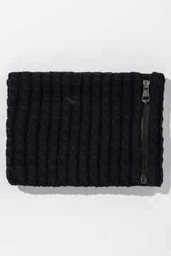 【26AW】 CABLE KNIT ZIPPERED NECK WARMER / ケーブルニット  ネックウォーマー (ブラック) (9月上旬入荷予定)
