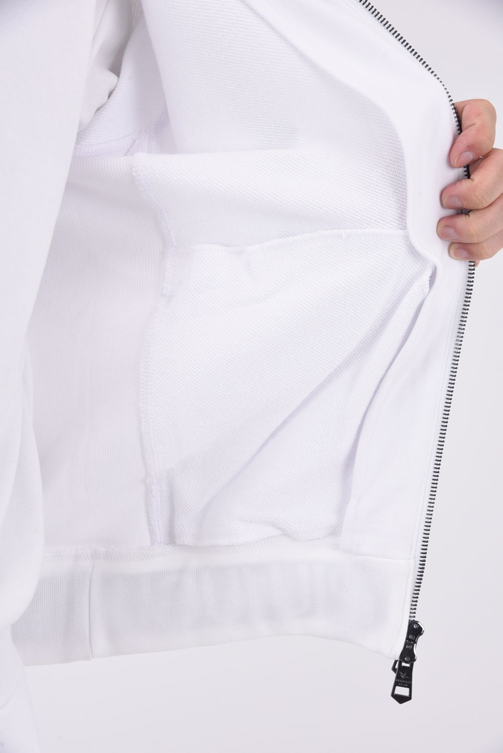 HEM LOGO HOODIE / ワイドスピンドル ロゴ スウェットパーカー (ホワイト)