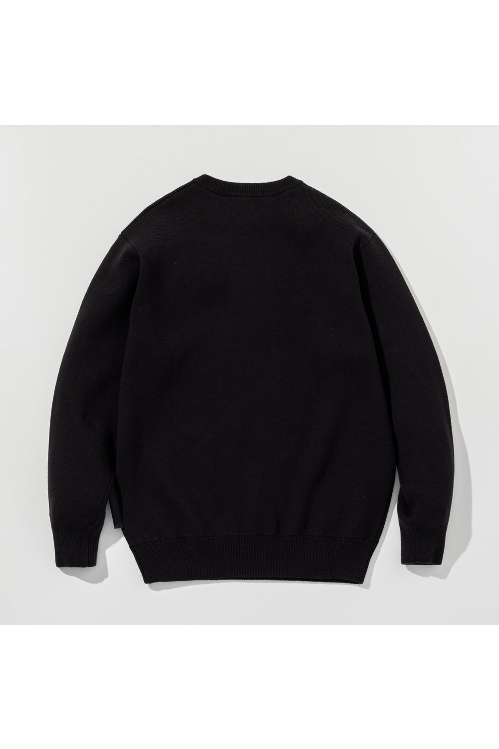 BIG PATCH BIG PIS NAME CREW NECK KNIT / ビッグパッチ ピスネーム クルーネックニット (ブラック) (9月上旬入荷予定)