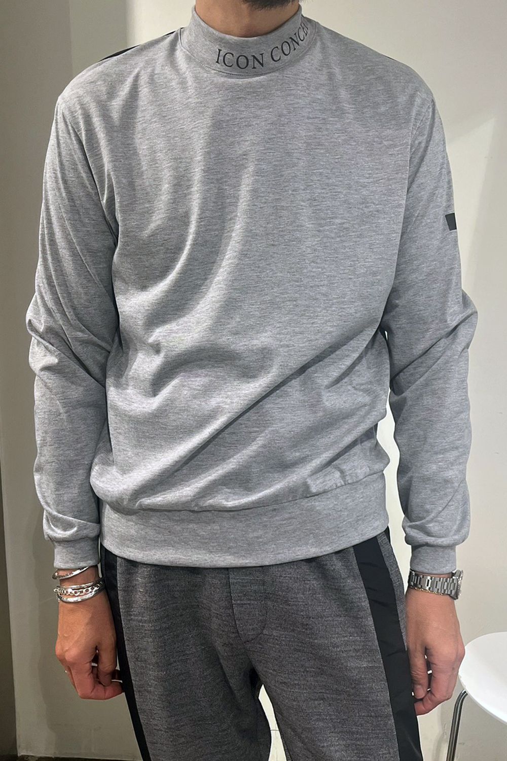 【26AW】 WILL COMBI / ハイブリッド モックネックリブTシャツ (グレー/ブラック) (9月入荷予定)