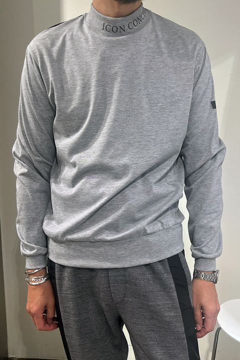 【26AW】 WILL COMBI / ハイブリッド モックネックリブTシャツ (グレー/ブラック) (9月入荷予定)