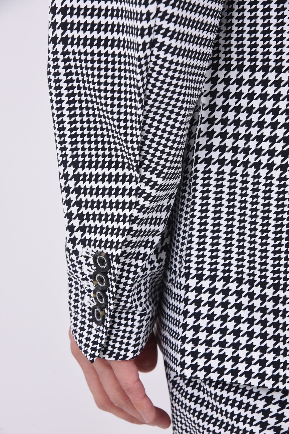 【26SS】【セットアップ】 GLEN CHECK NYLON JACKET & SLACKS / グレンチェック テーラードシングルジャケット&イージースラックス (ホワイト/ブラック)