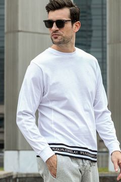 RHINESTONE HEM LONG SLEEVE / ラインストーン ヘム ロング ホワイト