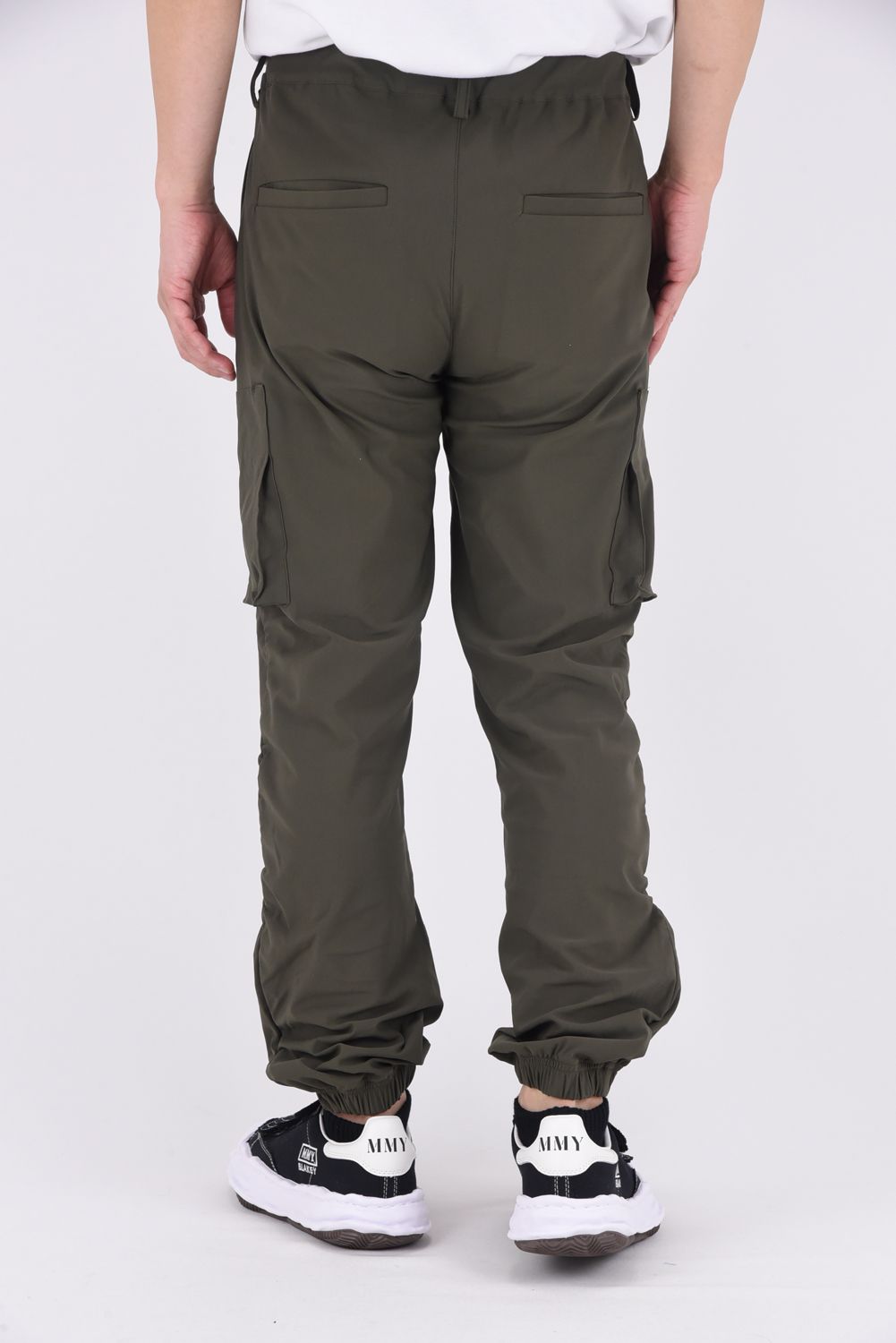 DAVID NYLON CARGO PANTS / ストレッチナイロン ミリタリーカーゴパンツ カーキ