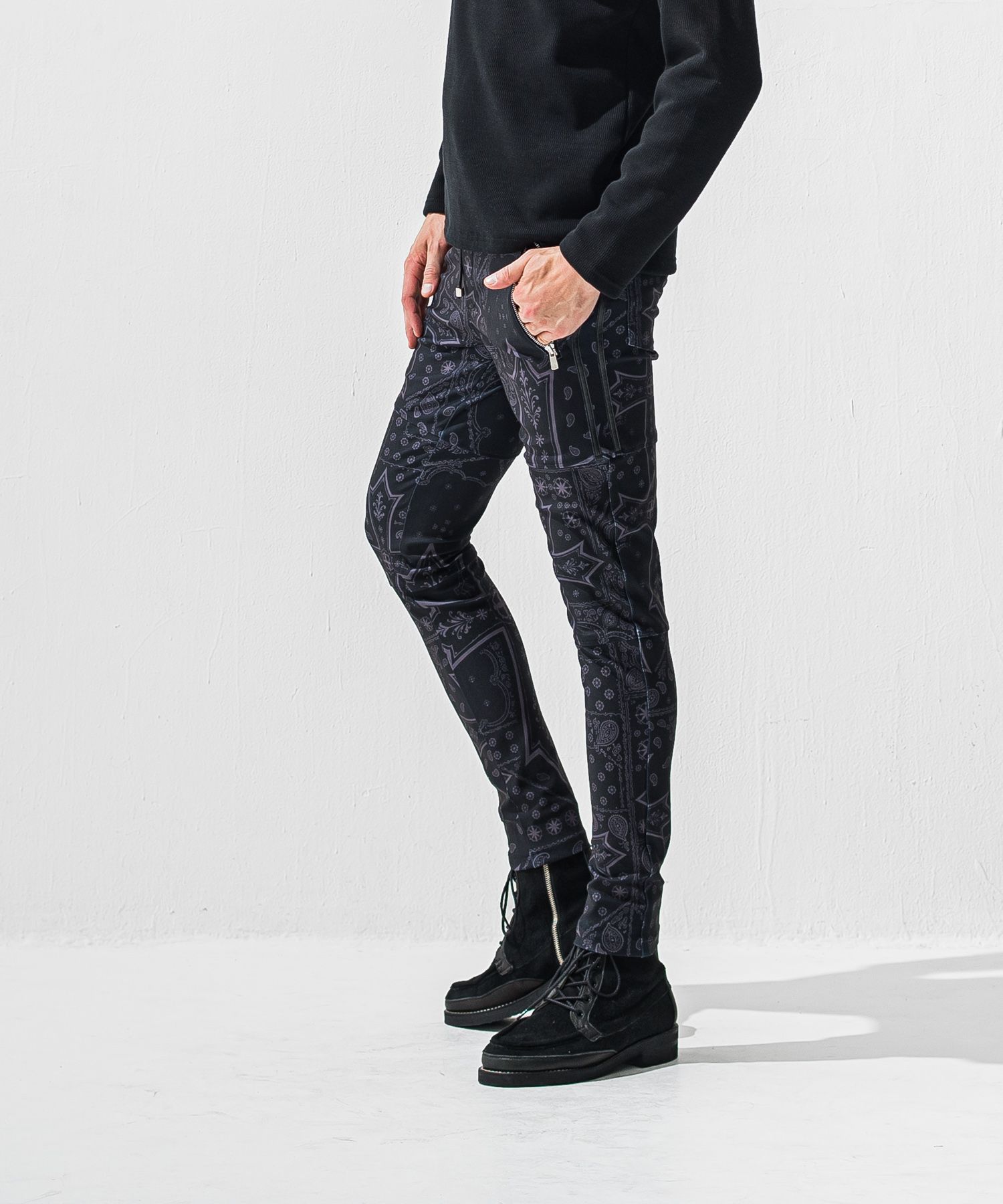 Johnson LINE PT / 360°ストレッチ ジョンソンラインパンツ (クロスブラック) (1月上旬入荷予定) ※オーダー締切:9月7日(月)17時)