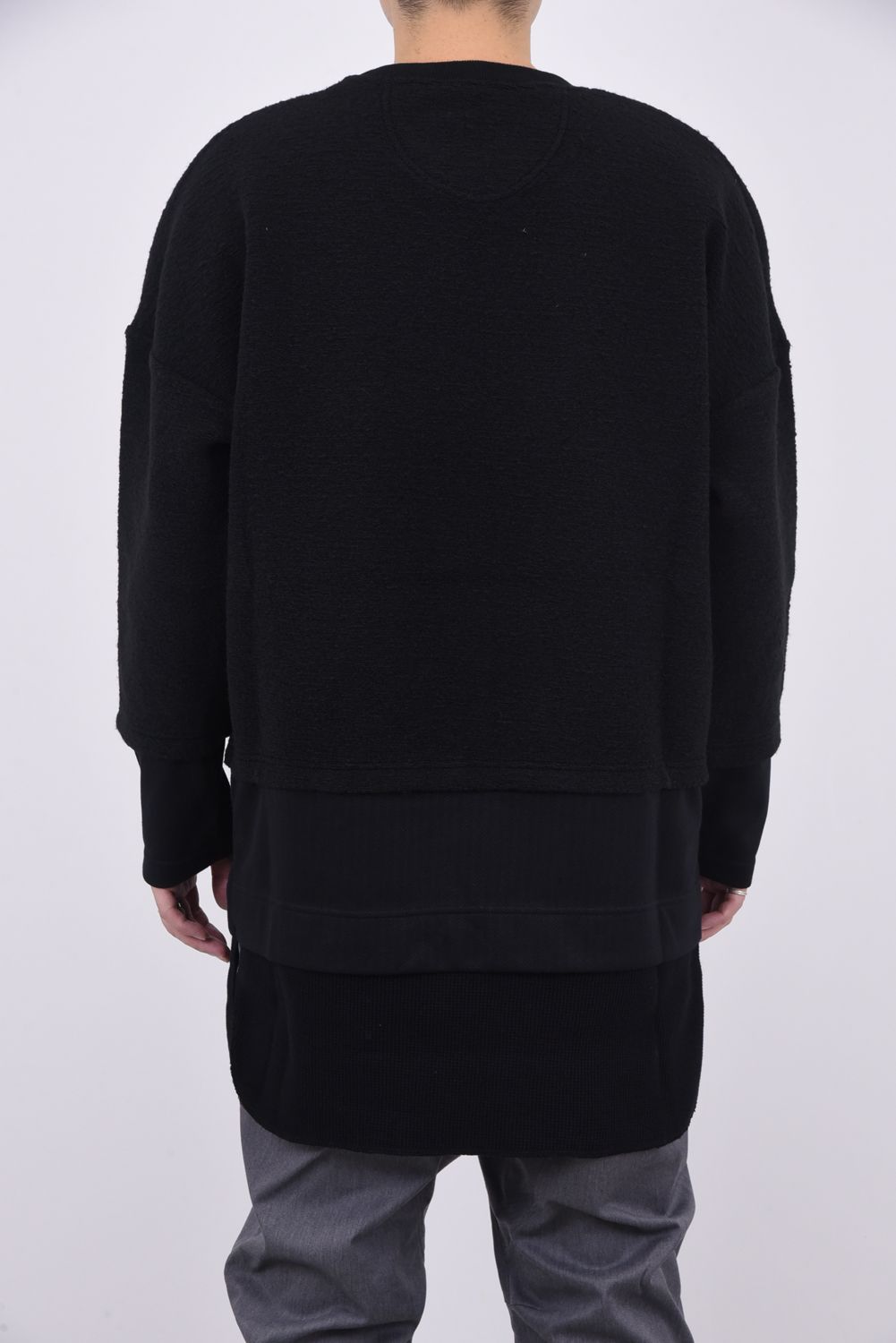 TRIPLE LAYER LONG SLEEVES T-SHIRT / トリプルレイヤード ロングスリーブTシャツ ブラック