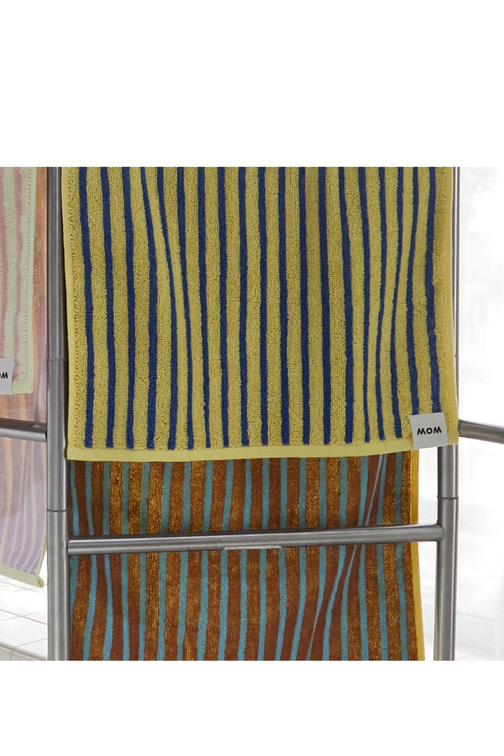 Stripe Bath Towel / シルク混  ストライプ バスタオル (ブラウン)