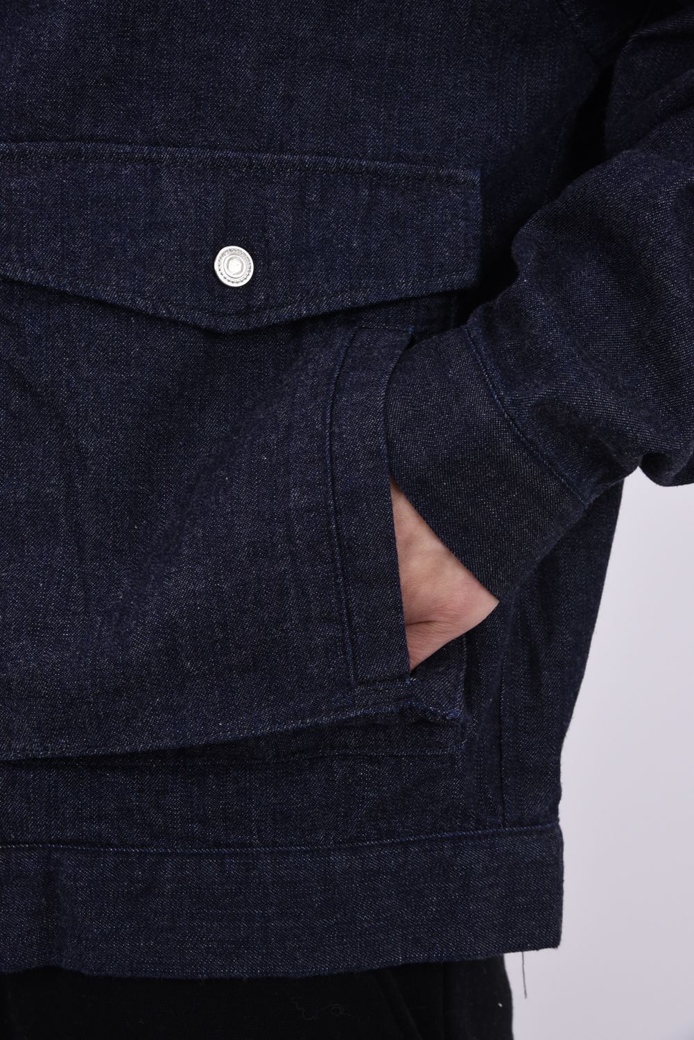 LDENIM AG flight jk / ダンガリー素材 デニムシャツジャケット (インディゴワンウォッシュ)