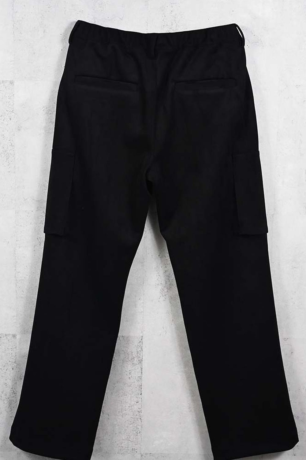 DAVID CARGO PANTS / スウェードジャージー ミリタリーカーゴパンツ (ブラック) (1月上旬入荷予定) ※オーダー締切：9月1日(月)18:00