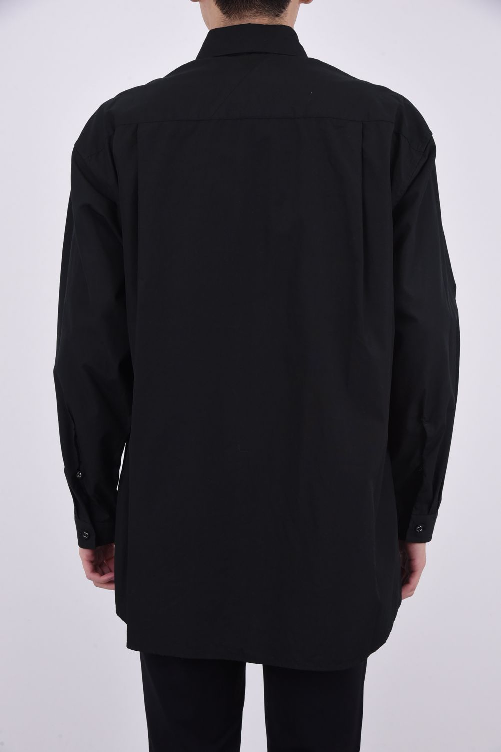 TYPEWRITER LONG SLEEVES WIDE SHIRT / タイプライター オーバーサイズ シャツ ブラック