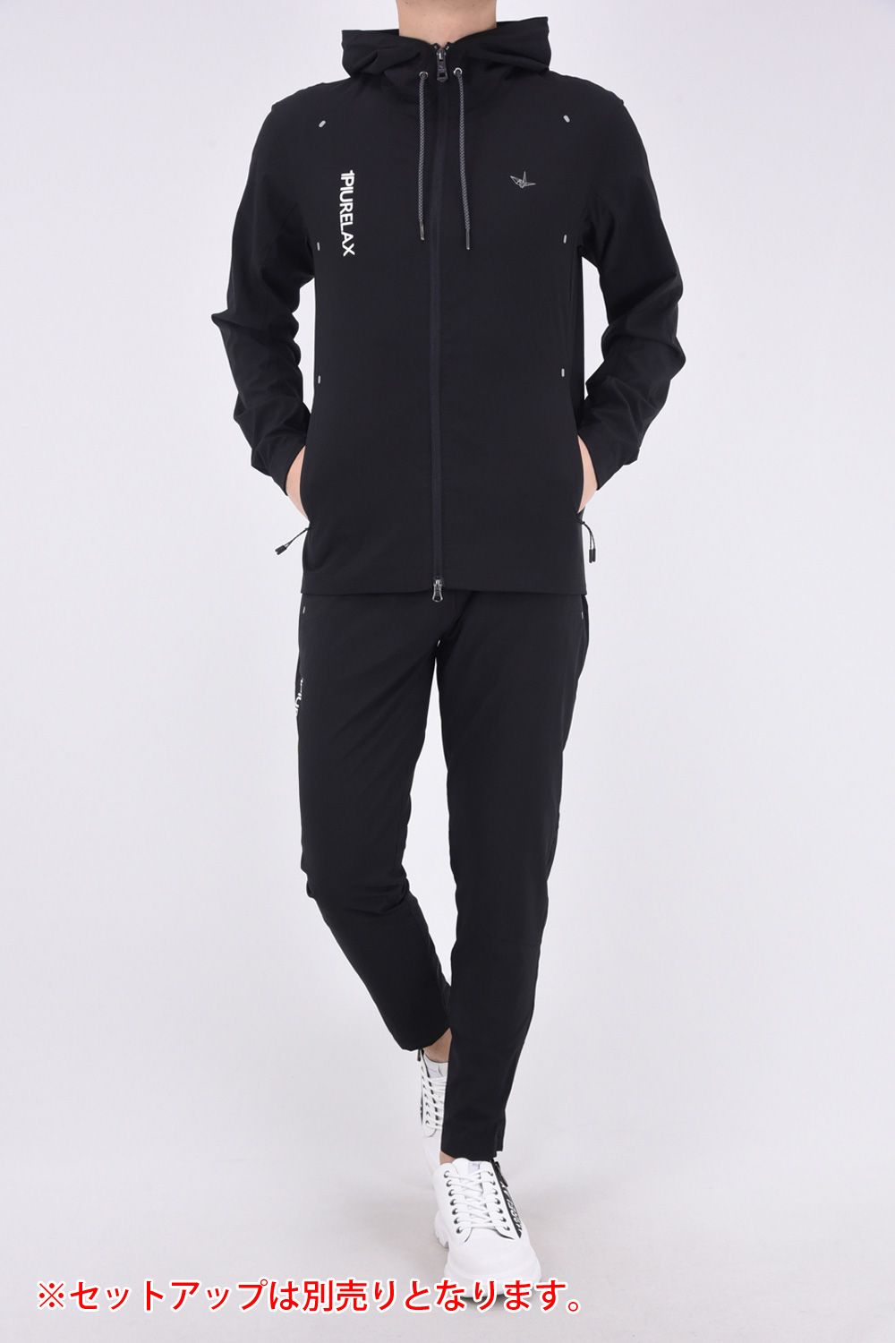 RUNNING LOGO HOODIE / ランニング ロゴ フーディー ブラック