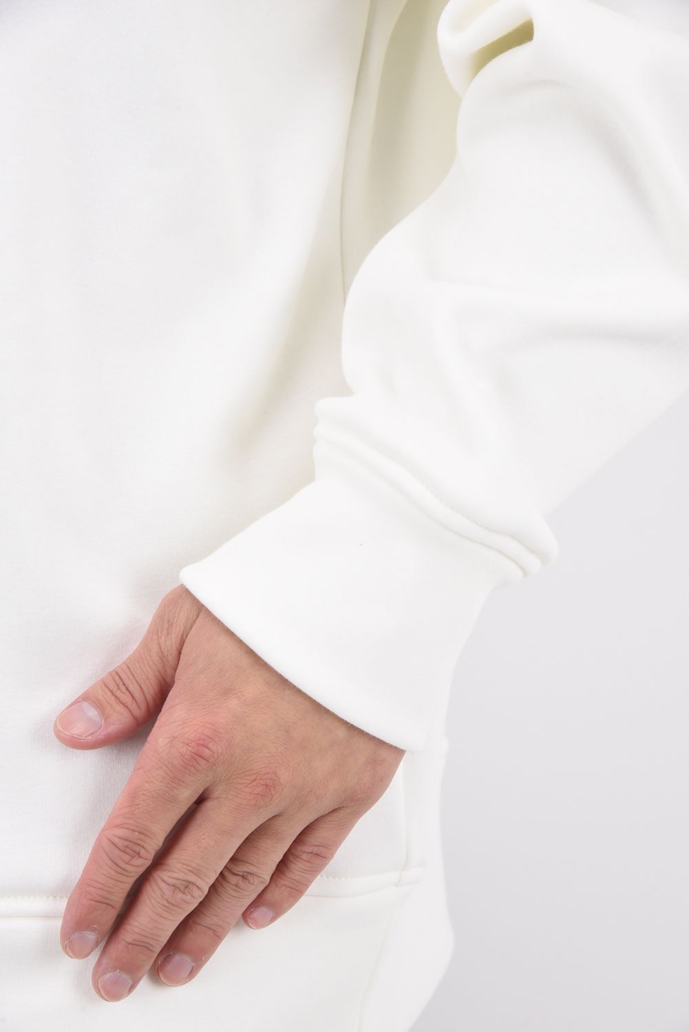 RC CHENILE VELOURS FLEECE DORP TRAINER / サガラ刺繍ワッペン 裏起毛 ルーズトレーナー ホワイト