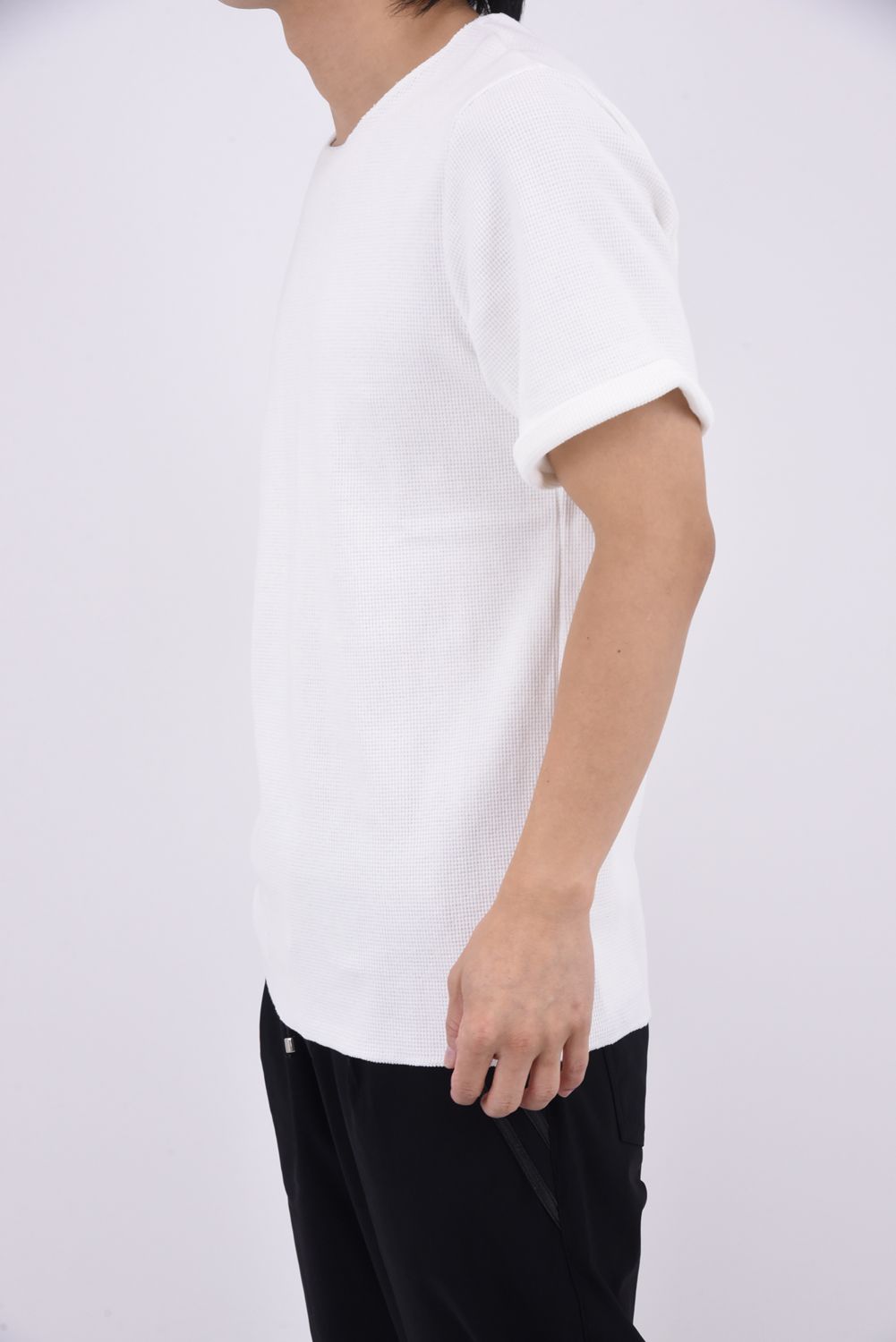 CUT OFF THERMAL TEE / カットオフ サーマル Tシャツ (ホワイト)