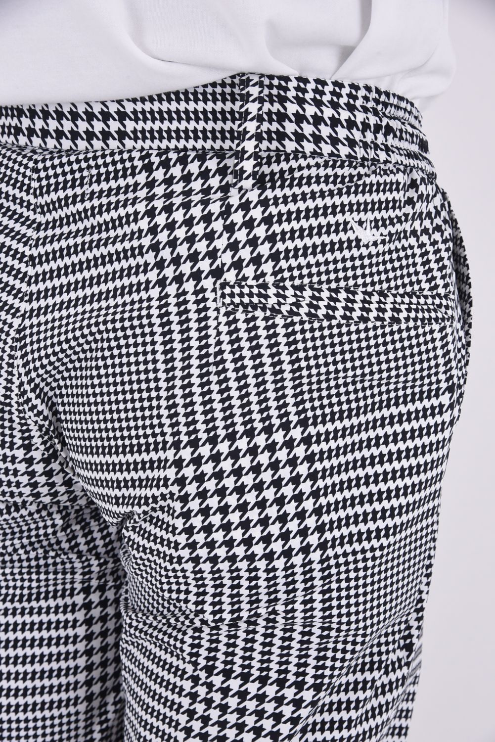 【26SS】【セットアップ】 GLEN CHECK NYLON JACKET & SLACKS / グレンチェック テーラードシングルジャケット&イージースラックス (ホワイト/ブラック)