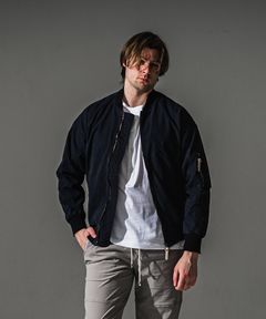 David JACKET / ドロップショルダー ヴィンテージ加工 フライトジャケット (ブラック) (8月末入荷予定) ※オーダー締切:5月23日(土)17時