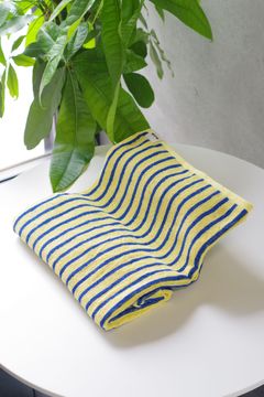 Stripe Bath Towel / シルク混  ストライプ バスタオル (ブラウン)