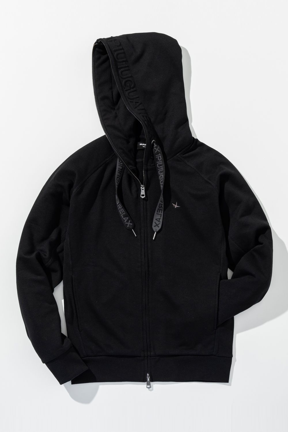 【26SS】 HOOD EMBOSSED LOGO HOODIE / エンボスロゴ ジップパーカー (ブラック) (2月上旬入荷予定)