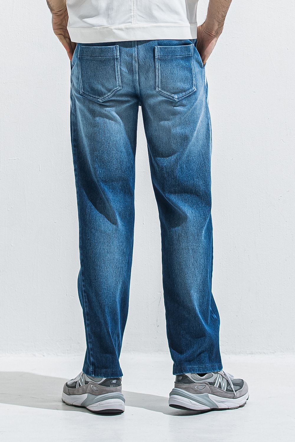 EDGE DENIM SEMI WIDE PT / エコレザーライン セミワイド イージーデニムパンツ (ダークインディゴ) (5月中旬入荷予定) ※オーダー締切:2月15日(日)18時