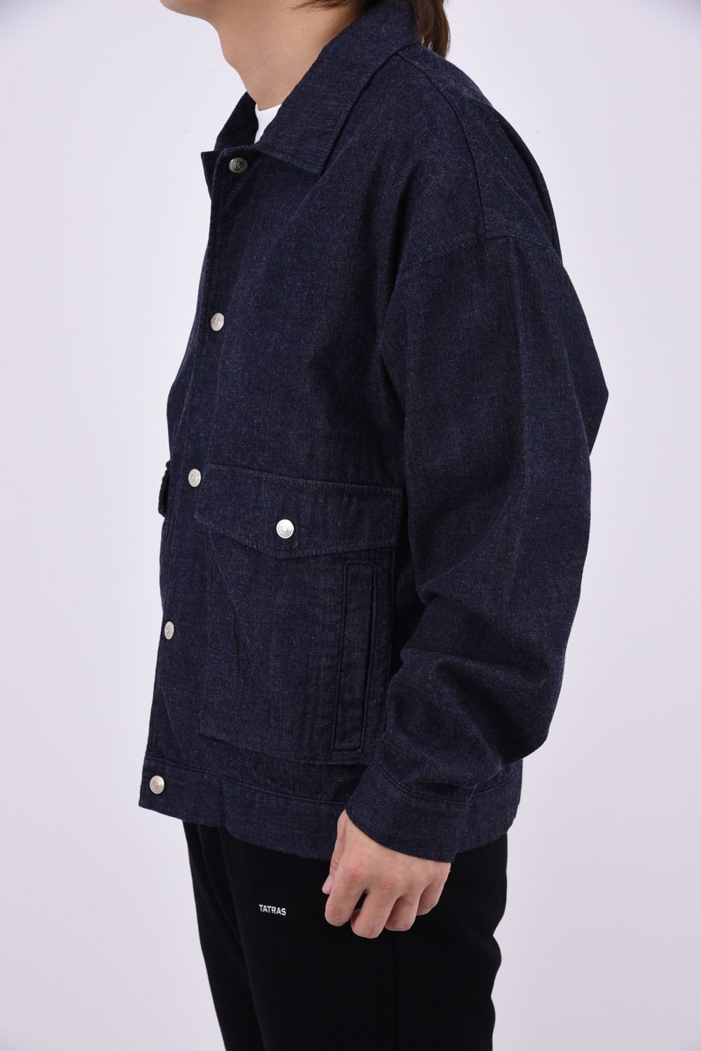 LDENIM AG flight jk / ダンガリー素材 デニムシャツジャケット (インディゴワンウォッシュ)
