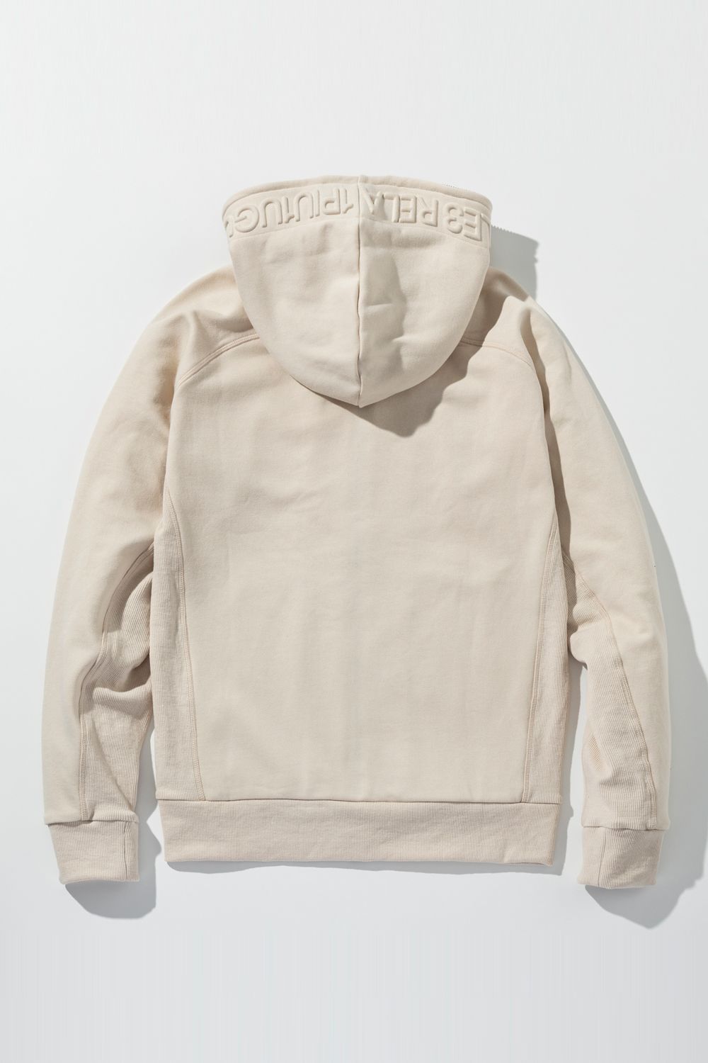 【26SS】 HOOD EMBOSSED LOGO HOODIE / エンボスロゴ ジップパーカー (ベージュ) (2月上旬入荷予定)